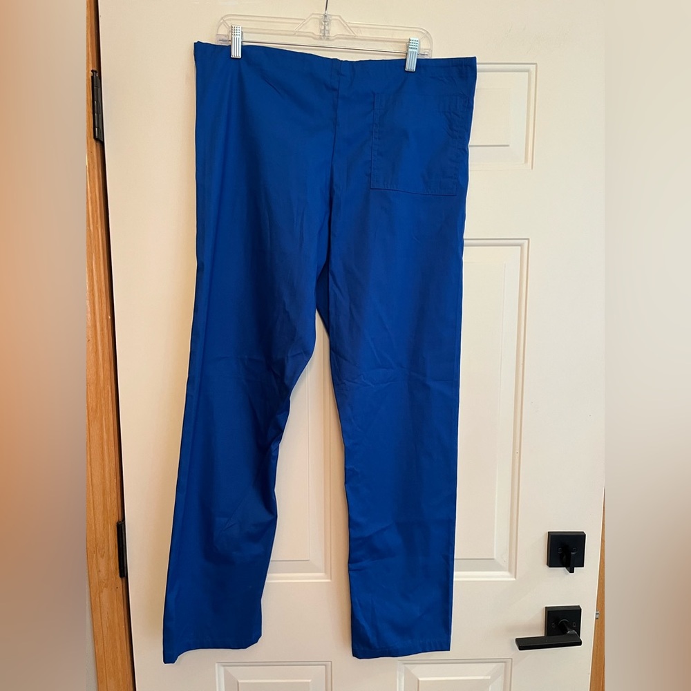 New Harriton blue adult scrub lab medical pants with drawstring waist.Size small - Picture 2 of 9